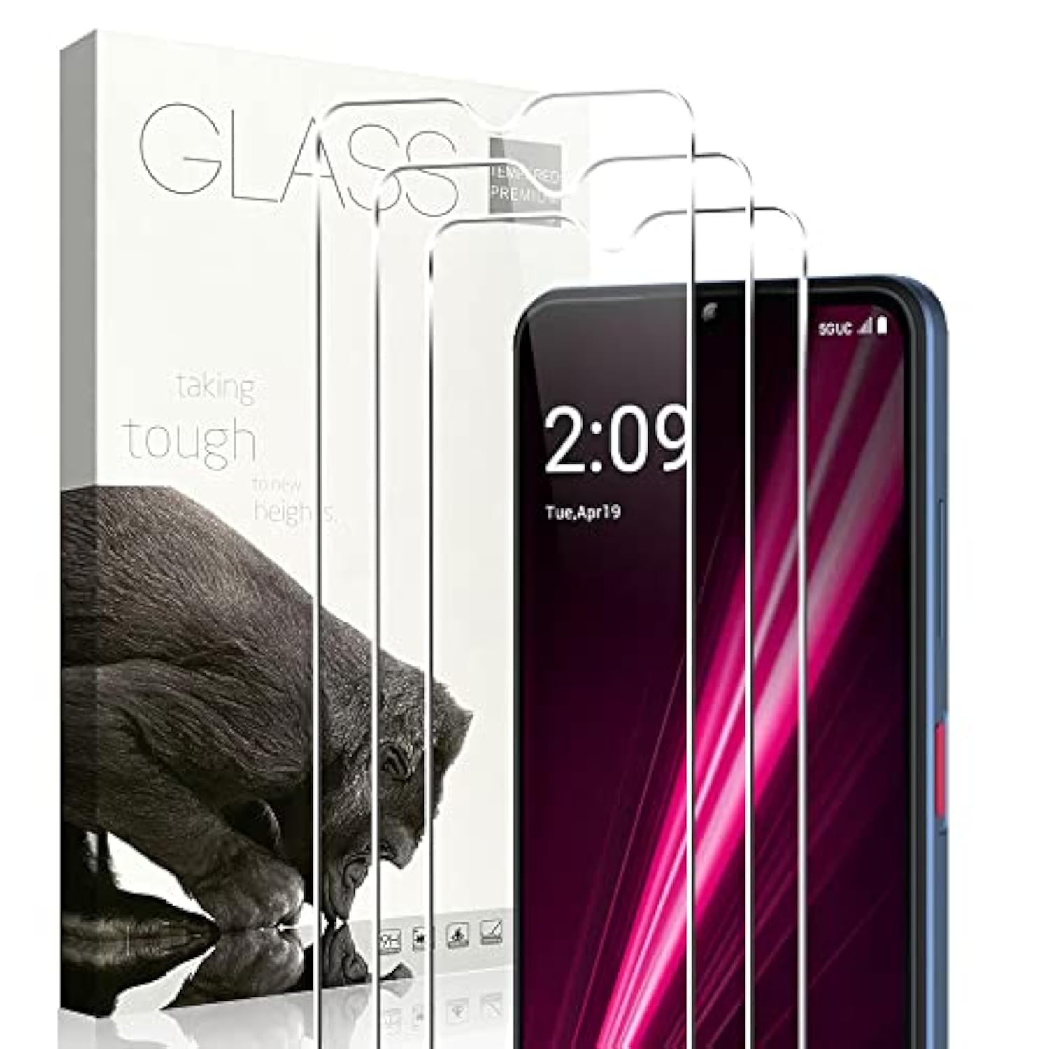 [3 Pack] Tempered Glass Compatible With T-Mobile Revvl 6X/6 Pro 5G Screen Protector With 9H Anti Scratch Transparent Hd Clear Bubble Free Protective Film