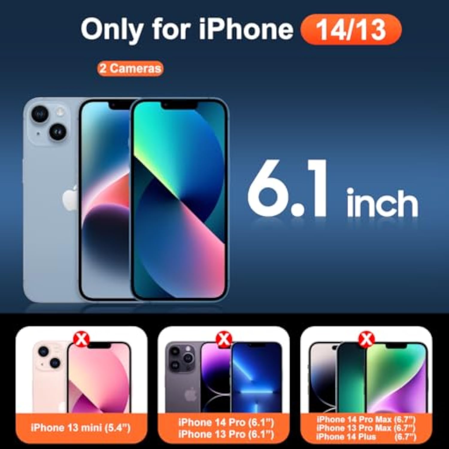 Magnetic Clear Matte Case with Stand for iPhone 14 and iPhone 13
