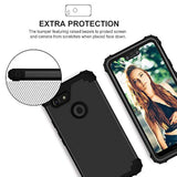 Google Pixel 3 XL Hard Cover Shockproof Soft Silicone Bumper Hybrid Three Layer Defender Heavy Duty Protective Wireless Charging Cell Phone Case for Women and Men Black