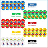 60pcs Building Blocks Themed Balloons Brick Party Decorations for Kids Birthday