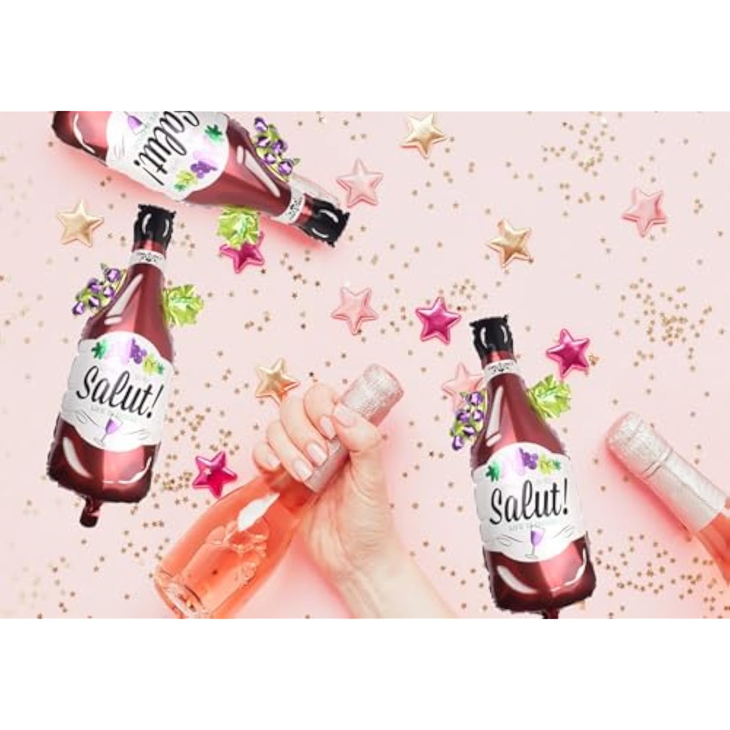 2 Pcs Grape Bottle Foil Balloons Birthday Engagement Bachelorette Party Decoration