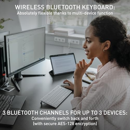 Kw 7100 Mini Multi Device Compact Keyboard With Bluetooth. ( Blossom)