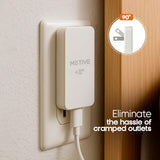 Flat Wall Charger 35W, Super Fast Charger Usb C For Samsung Galaxy S25 Ultra, S24, Iphone 16 Pro Max, Slim Usb Wall Charger With Flat Plug Adapter, Dual Port A & C Flat Outlet Plug |