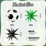 Soccer Balloons, 6 Pcs Large Foil for Boys Sports Birthday Party Decor