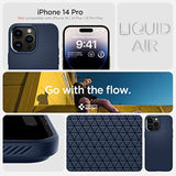Spigen Liquid Air Designed for iPhone 14 Pro Case (2022) [Military-Grade Protection] - Navy Blue