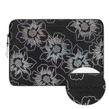 Puffer Laptop Sleeve 16 Inch - Hollyhock Iridescent Black - For 15 To 16 Inch Macbook Pro M3 Max/M3/M2/M2/M1 Max/M1 Pro