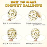 114pcs Black & Gold Balloon Garland Kit – 4 Sizes for Birthday, Wedding, Graduation and More