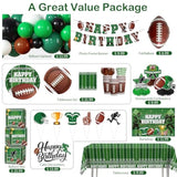 245 Pcs Football Birthday Party Decorations Football Birthday Banner Balloons Plates And Napkins Tablecloth Backdrop For Game Day Touchdown Sports Theme Party Supplies