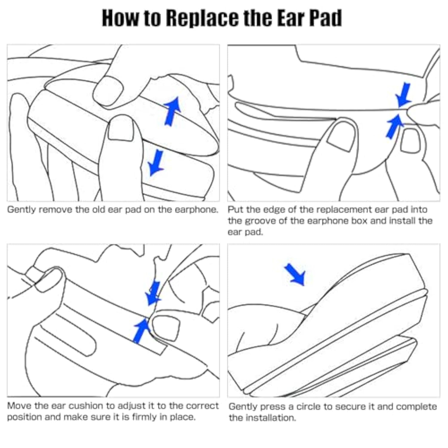 Replacement Earpads Cushions For Ath-R70X/R70Xa /Akg/Pgilips/Sennheiser Headphones, Ear Pads With Memory Foam Ear Cushions, Softer Leather (Black)