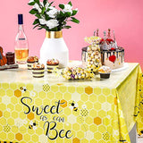 1pcs Sweet as Can Bee Tablecloth – 54"x108" Bee Theme Baby Shower Table Cover