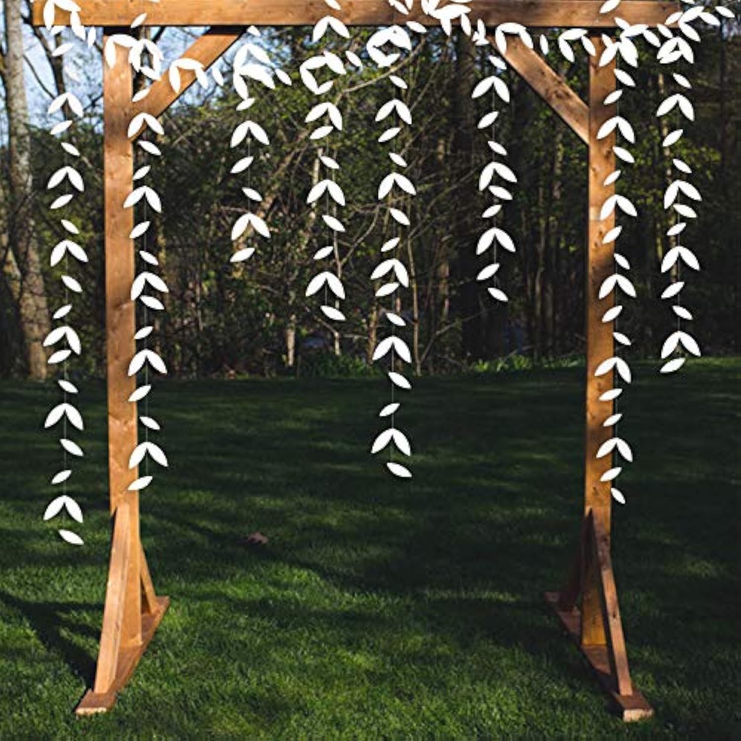 52 Ft White Party Decorations Leaf Garland Kit Paper Hanging White Lea