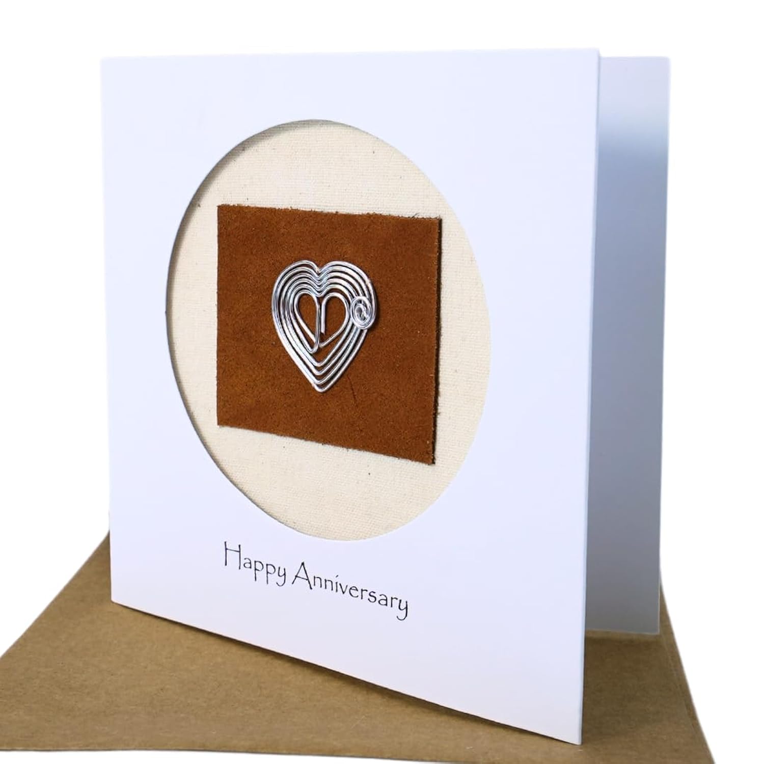 10Th Anniversary Card, Aluminum Tin Wedding Anniversary Theme Card For Husband Wife Couple (10Th)