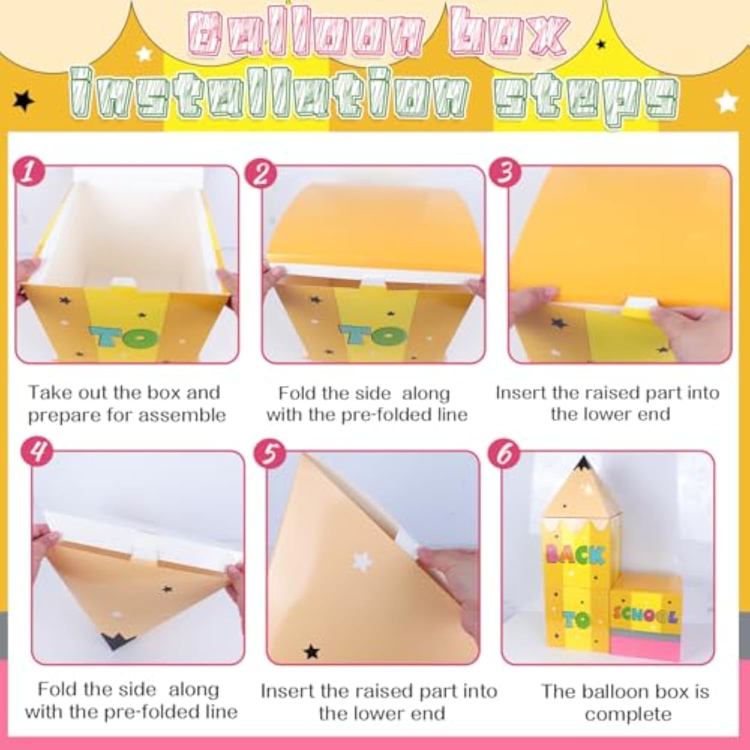 Welcome Back To School Decorations 4Pcs Big Pencil Boxes For First Day Of School Classroom Decorations New Term Begins Party Supplies