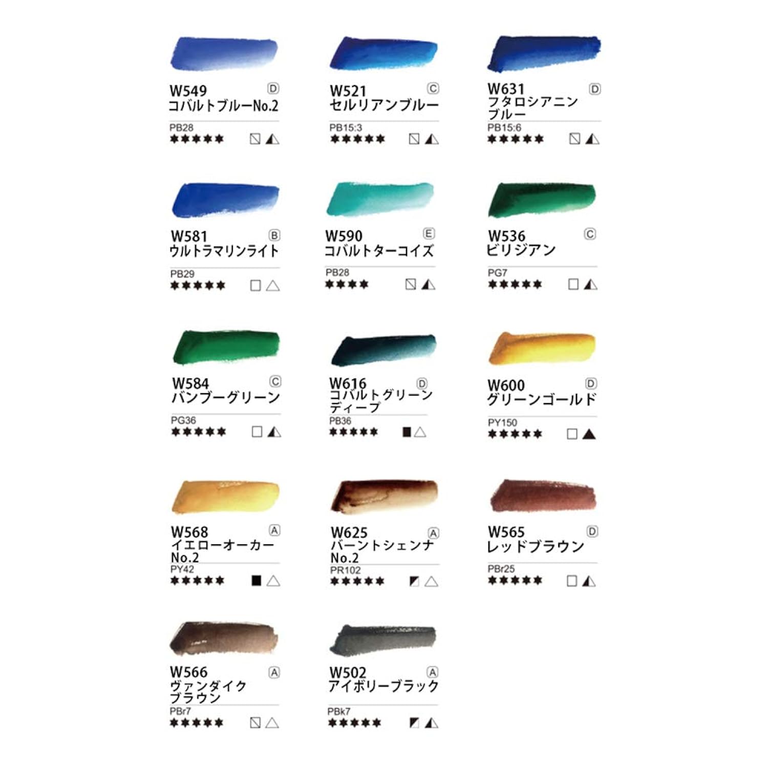Mission Gold Class Pure Pigment Watercolor Mwc-1524P, 15Ml X 24 Colors (7 Milliliter X 2Ea)