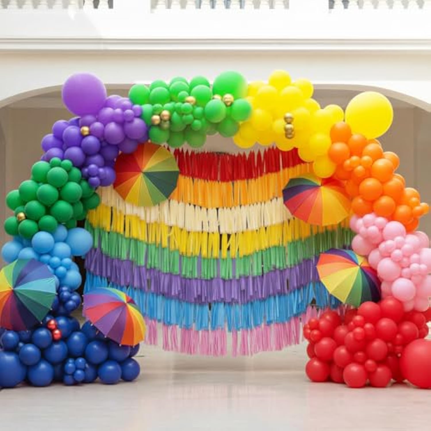 Rainbow Balloons 120Pcs 5 Inch Colourful Latex Party Balloons For Birthday Baby Shower Wedding Party Supplies