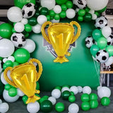 6 Pcs Gold Champion Trophy Foil Balloons for Sports, Birthday, and Party Decor