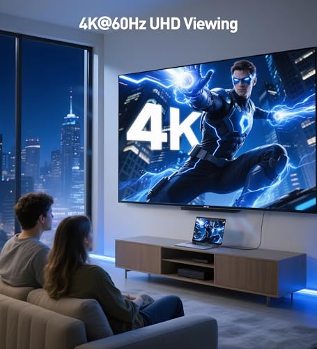 3-Pack High Speed HDMI Cable 15 ft with 4K @60Hz, 2K @144Hz, FreeSync, G-SYNC and HDR Support for Gaming Monitor, PC, Apple TV, and More