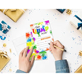 Trampoline Jump Birthday Invitations, Tie Dye Bounce House Theme Birthday Party Invitations For Boys Girls Kids, Birthday Party Invites, Decorations, Favors, 20 Invitations With Envelopes (Ha10)