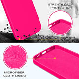 For Iphone 14 Plus Case, Iphone 14 Plus Phone Case, Women Men Slim Fit Liquid Silicone Soft Rubber Anti-Scratch Shockproof Phone Cover With Microfiber Lining For Iphone 14 Plus 6.7", Hot Pink