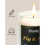 Scented Soy Candles, 7Oz In White Frosted Jar - 50-Hour Burn Time, Aromatherapy Candle For Home Decor, Cozy Gifts For Any Occasion,Ideal Gifts For Women(Fig & Fir)