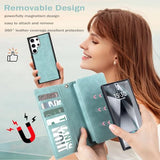 for  Galaxy S24 Ultra Wallet Case with Card Holder, Detachable Magnetic Phone Case for S24 Ultra,PU Leather All-Round Protective Phone Case