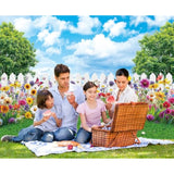 Spring Backdrop Spring Garden Flower Photography Background Easter Decoration Banner Children Birthday Baby Shower Party Photo Studio Props (7X5Ft: 84X60 Inch)