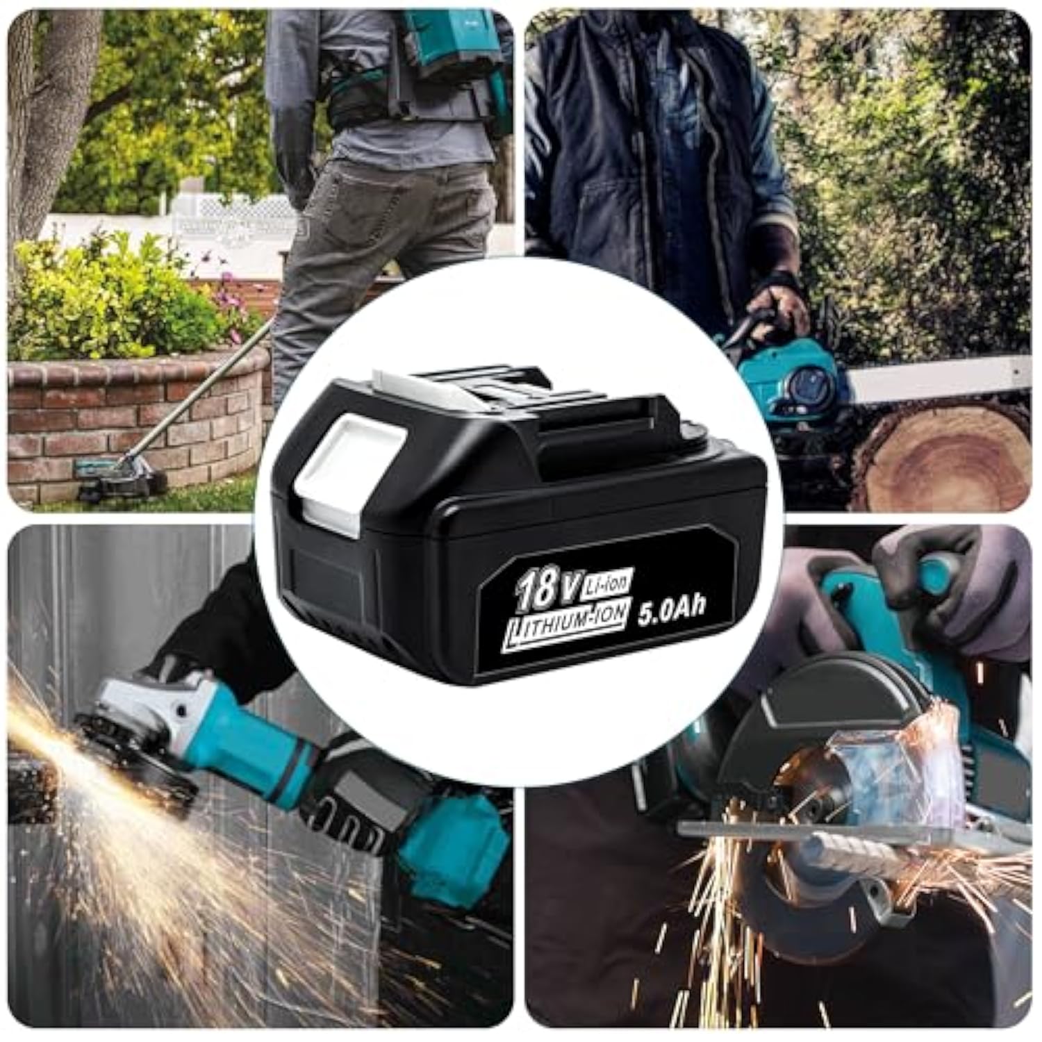 18V Lithium Battery Replace For Makita 18V Battery 5.0Ah Compatible With Bl1830B Bl1840B Bl1860B Bl1815B Makita Batteries