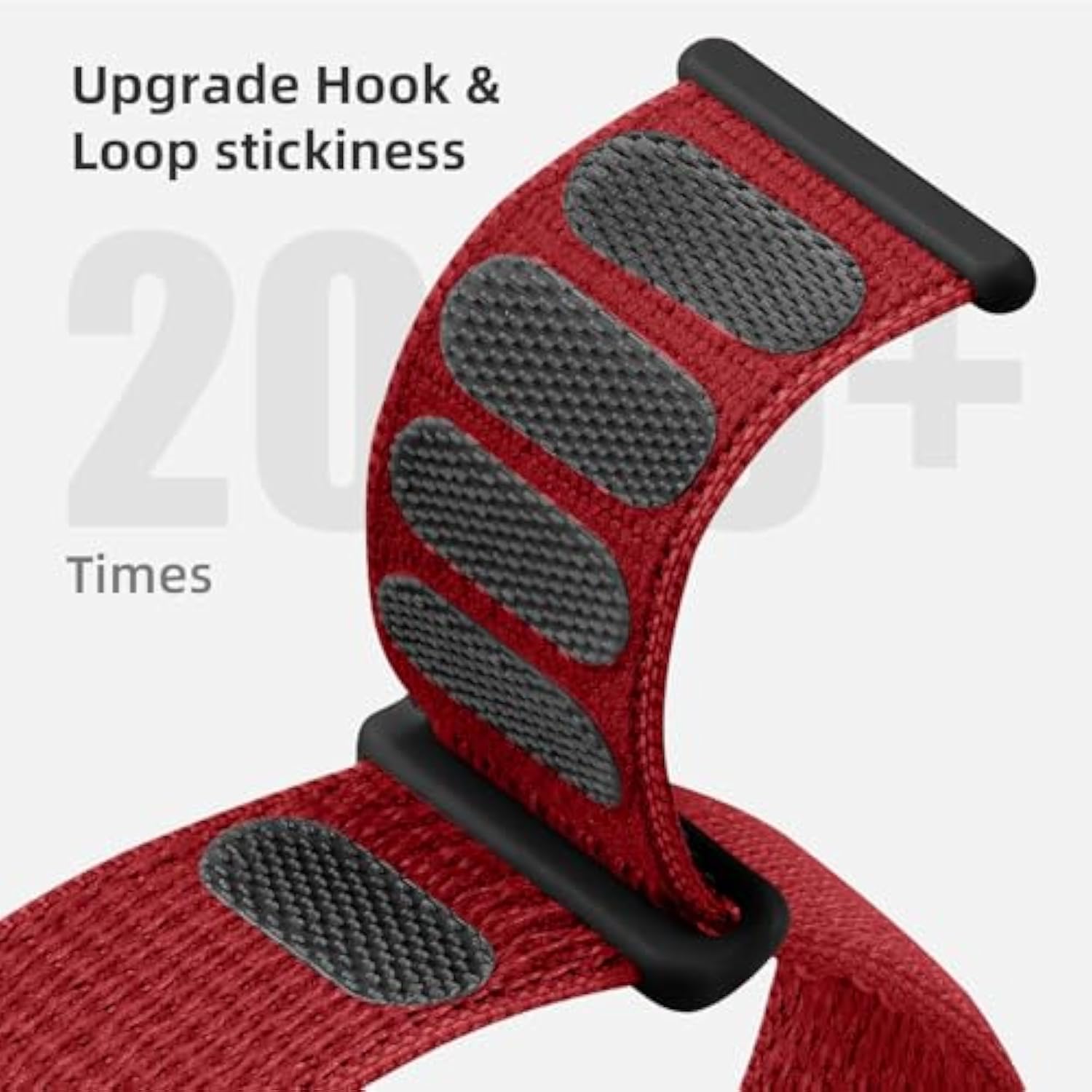 Adjustable Braided Nylon Sport Bands for Apple Watch 38-49mm Red