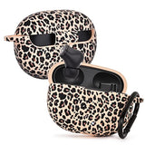 Beats Studio Buds/Beats Studio Buds Plus Silicone Case Cover with Keychain - Khaki/Leopard Floral Print