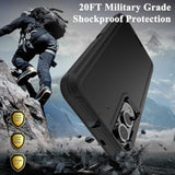 For Galaxy S25 Edge Case,3 Layers Military Grade Full Body Protection,[Without Screen Protector][Dustproof] Shockproof Rugged Non Slip Hard Cover For Samsung Galaxy S25 Edge,Black