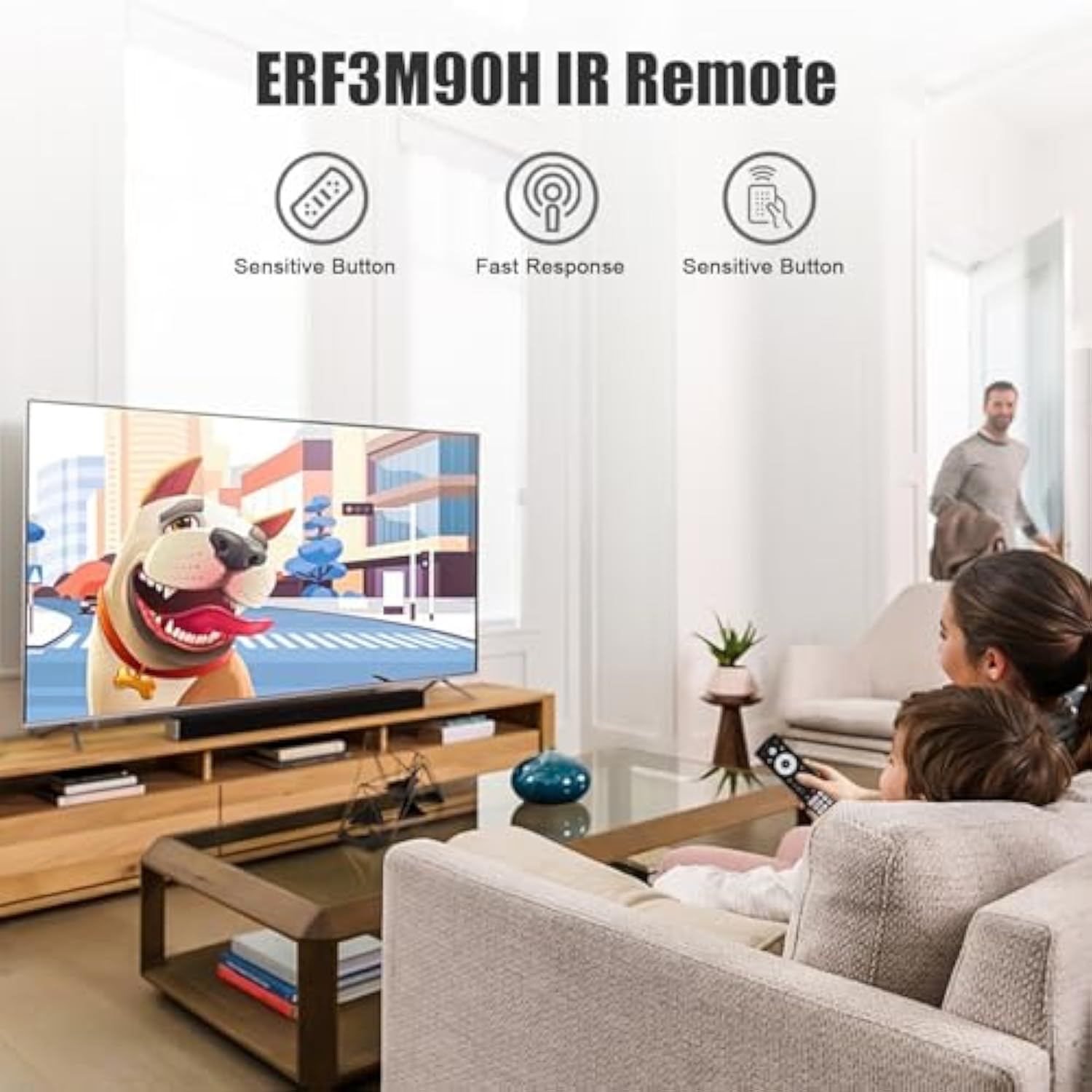 2 Pc Replacement Remote Control For Hisense Smart Google Tv Series,For Uhd 4K Uled Google Tvs,For Mini-Led Uled 4K Tv Series?No Voice?