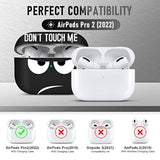 For Airpods Pro 2Nd Generation Case 2022, Don'T Touch Me For Airpods Pro 2 Cover With Keychain Soft Cute Shockproof Cover For Women Men Compatible Apple Airpod Pro 2, Black