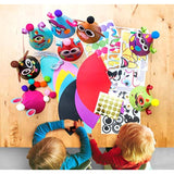 24 Pcs Party Hats Birthday Activity Kit With Stickers - Kids Fun Arts & Crafts. Make Your Own Animal & Monster Theme Party Favors & Game Supplies