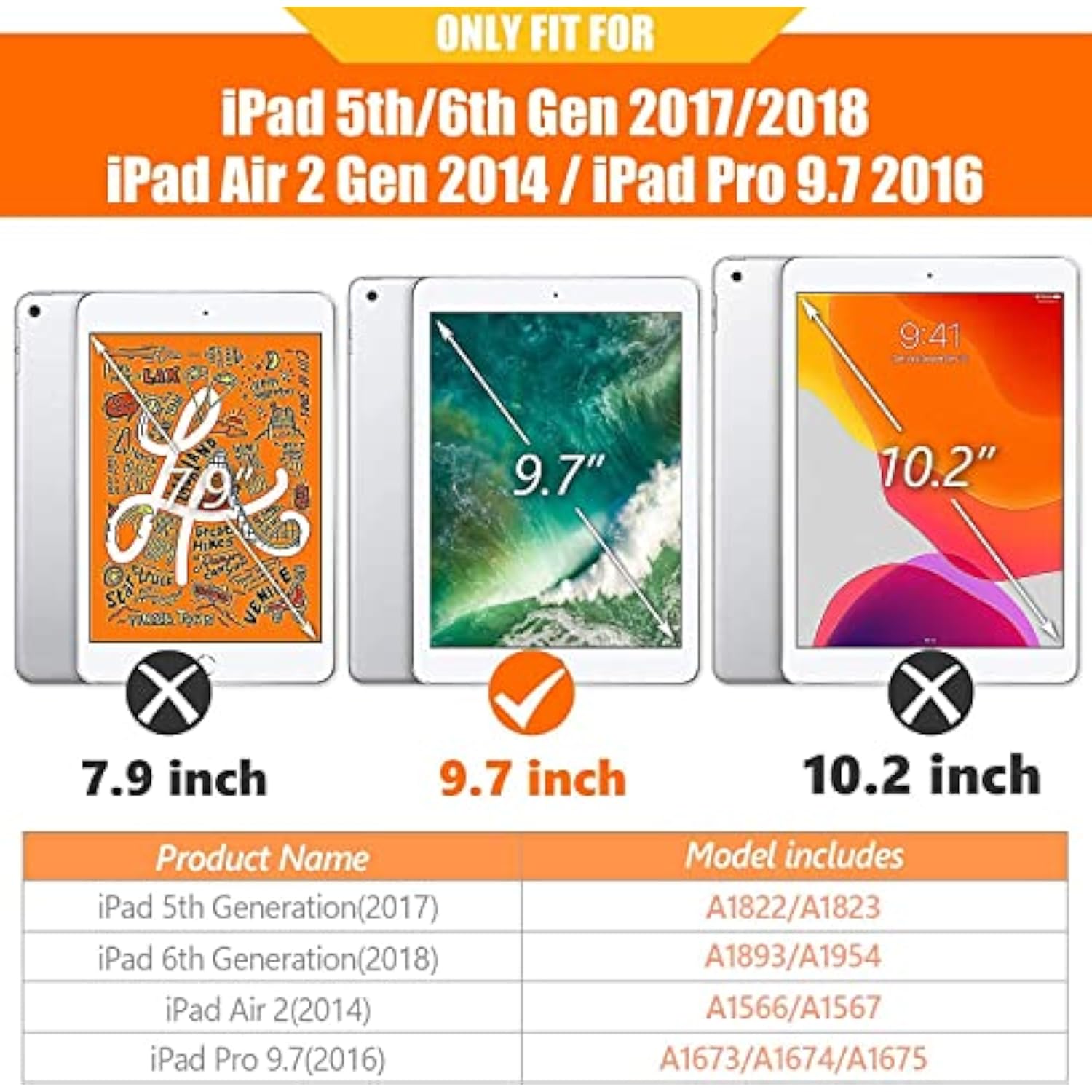 Ipad 6Th Generation Case,Ipad 5Th Generation Case,Ipad 9.7 Case,Ipad Air 2 Cas