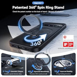 Patented 360 Spin Magnetic Stand For Google Pixel 10 Pro Case/Pixel 10 Case [Fit For Pixelsnap & Magsafe] [16Ft Military-Grade Protection] [Anti-Slip] Matte Rugged Slim 6.3'', Black