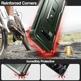 For Samsung Galaxy S10 Case, [Built In Screen Protector And Kickstand] Heavy Duty Grade Protection Shockproof Protective Cover For Samsung Galaxy S10 Army Green