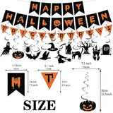 Halloween Party Decorations Set Trick or Treat Banner Bat Ghost Pumpkin Garland