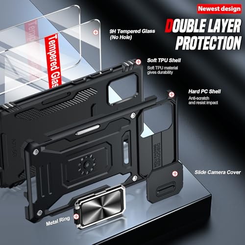 For Galaxy A71-5G Phone Case: [ / ] Compatible For Samsung A71 5G Phone Case With Screen Protector, Military-Grade & Magnetic Stand Funda Para A 71, Black