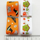 12 Yards 1" 25Mm Halloween Grosgrain Ribbon Assorted Wizard Pumpkin La
