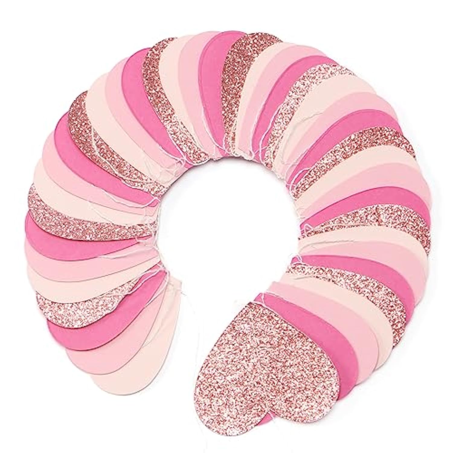 Hot-Pink Rose-Gold Party Decorations Heart-Garland - 52Ft Wedding Brid