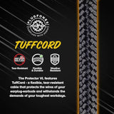 Protector Vl Audio Earbuds, Osha Compliant Earplugs With Sound, Black & Red