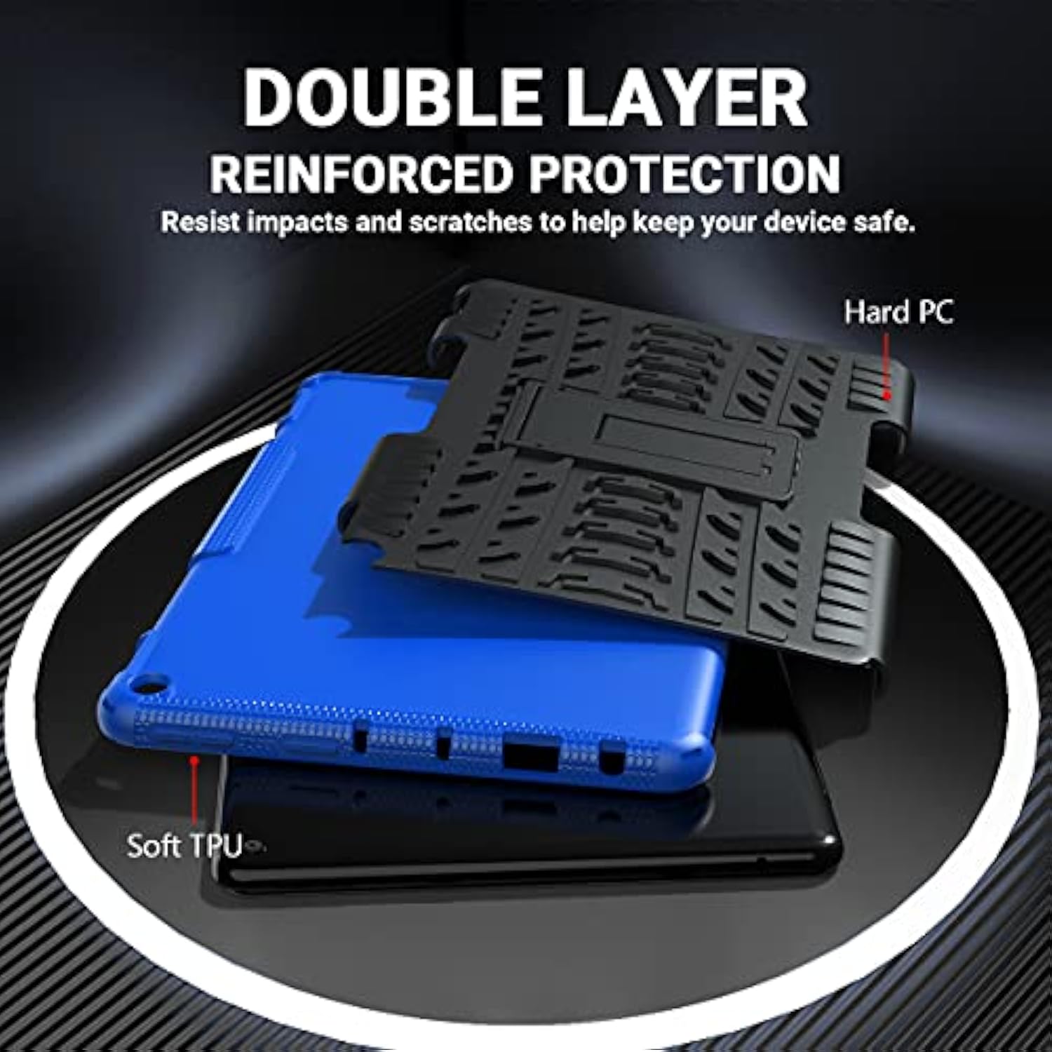 For Fire Hd 10 Tablet Case 13Th Generation 2023 And Amazon Kindle Fire Hd10 Case 2023, Heavy Duty Dual Layer Shockproof Impact Resistance Protective Case With Kickstand For Kids