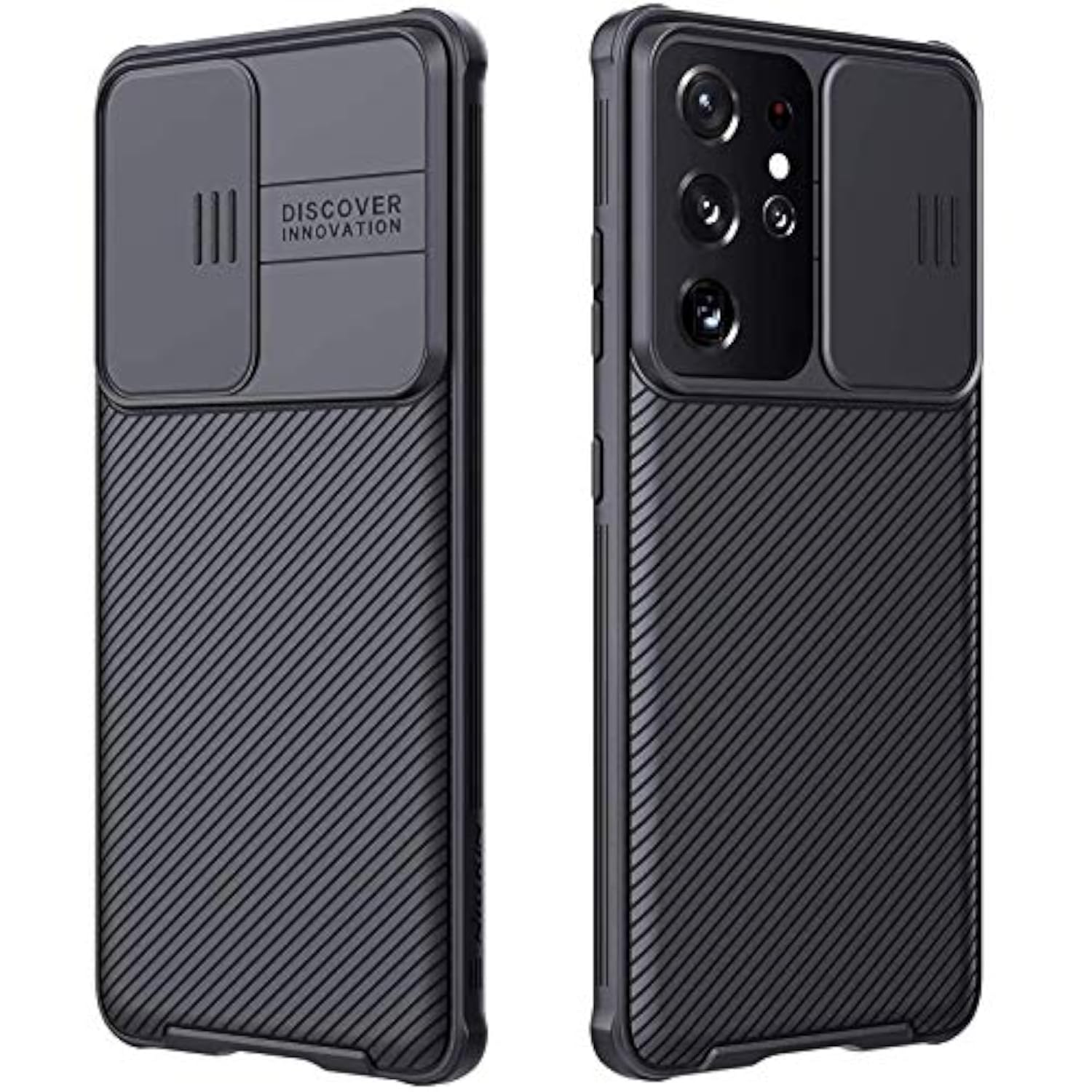 Samsung Galaxy S21 Ultra 5G Camera Cover and Full-Body Protective Case, Slim Fit, Black