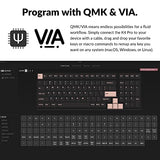 K4 Pro Custom Wireless Mechanical Keyboard, 96 Keys Hot-Swappable Qmk/Via Programmable Macro With K Pro Red Switch Rgb Backlit Compatible Mac Windows Linux - Black