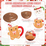 Christmas Gingerbread Mug Hanging Swirls 20pcs Snowman Santa Party Decor