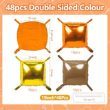 48pcs Orange Gold Brown Foil Balloons Wall Backdrop Metallic Fall Balloon Arch Kit