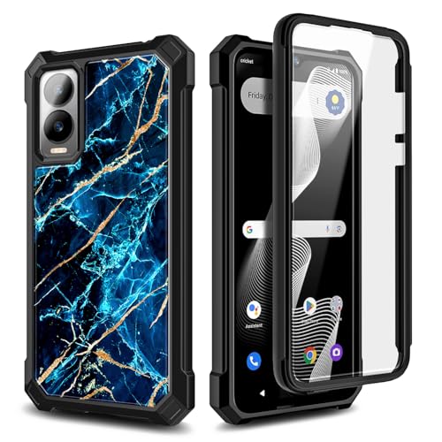 For Cricket Icon 6 Case (Sl219C), At&T Verge (Sl219A) With [Built-In Screen Protector] 9Ft Military Grade Drop Tested, Full-Body Protective Shockproof Bumper Cover (Black)