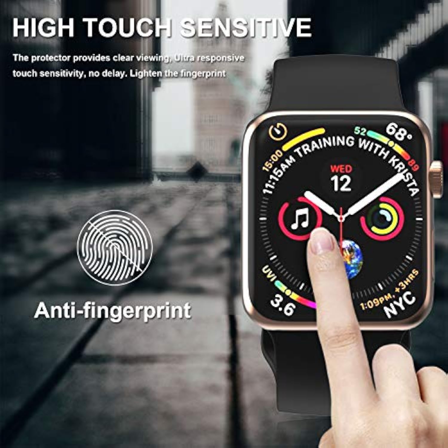 [2 Pack Tempered Glass Screen Protector For Watch 44Mm Se 3/Se 2/ Series 6//5/4, 3D Full Coverage [Easy Installation Frame] Waterproof Bubble-Free Hd Clear Film For Iwatch 44Mm