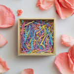 Shred Paper Filler (1/2Lb) Crinkle Cut Paper For Wrapping & Filling Gift Baskets And Gift Boxes - Macaron Color: Light Pink, Purple, Green And Yellow