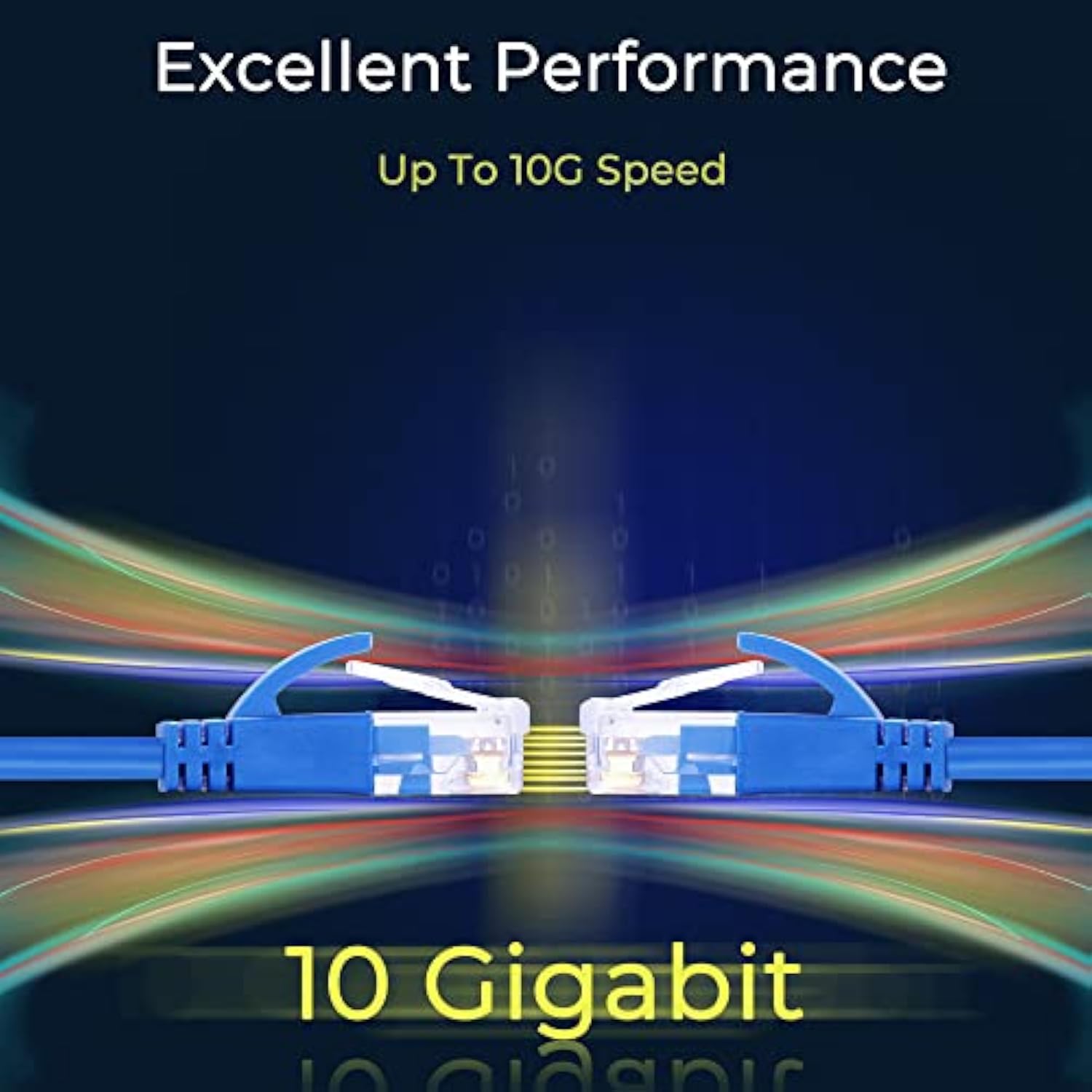 Patch Cables Cat6A 2Ft 24 Pack Slim, Cat6A Ethernet Patch Cable 10G Support, S